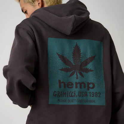 Gramicci Hemp Zip Hooded Sweatshirt Deep Brown