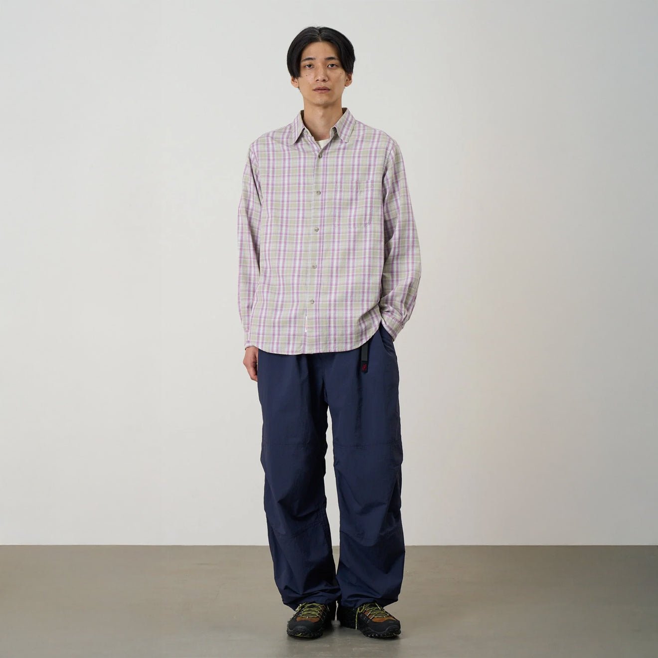 Gramicci L/S Checkered Ombre Shirt Purple