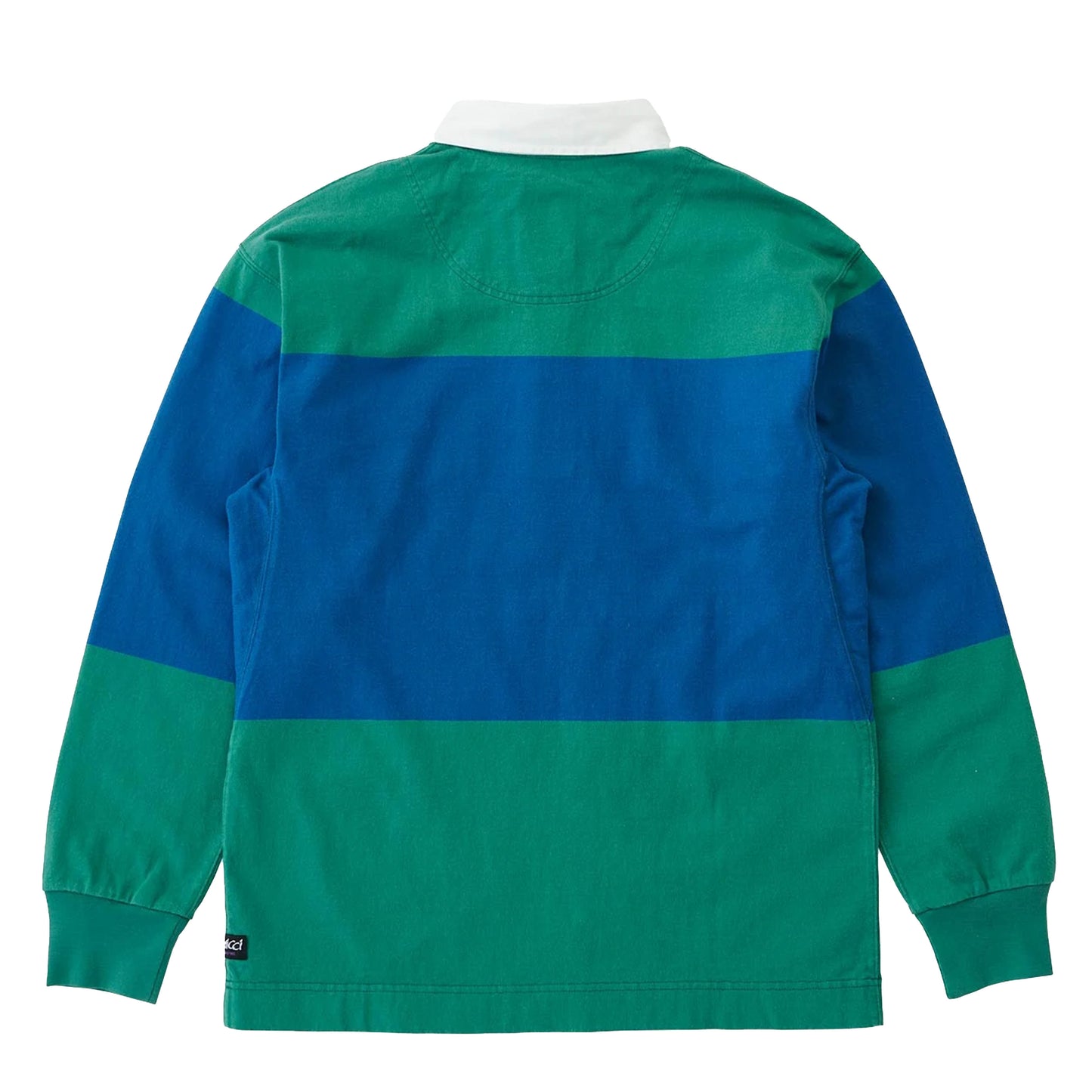 Gramicci Langdon Rugby Shirt Cerulean / Emerald - The Sporting Lodge