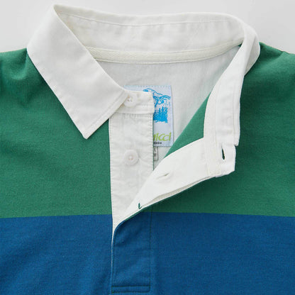 Gramicci Langdon Rugby Shirt Cerulean / Emerald - The Sporting Lodge
