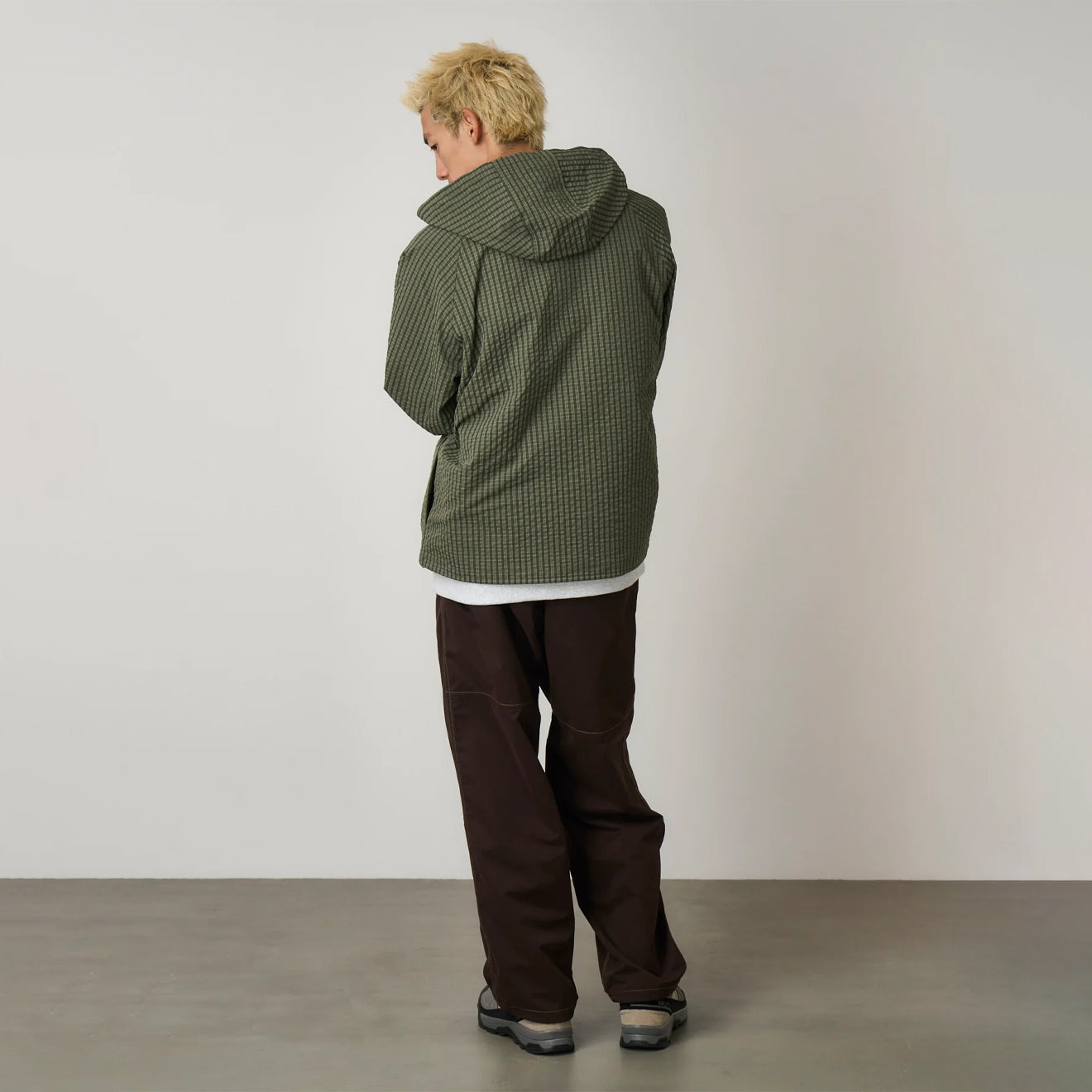 Gramicci Northside Plaid Hooded Jacket Olive