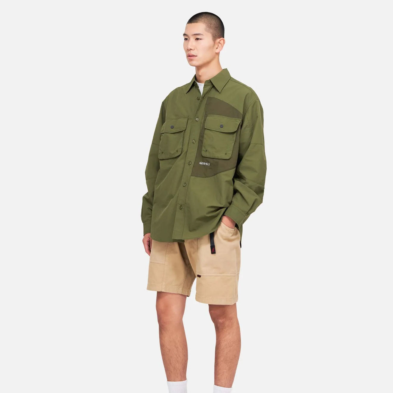 Gramicci Nylon Brentwood Shirt Olive - The Sporting Lodge