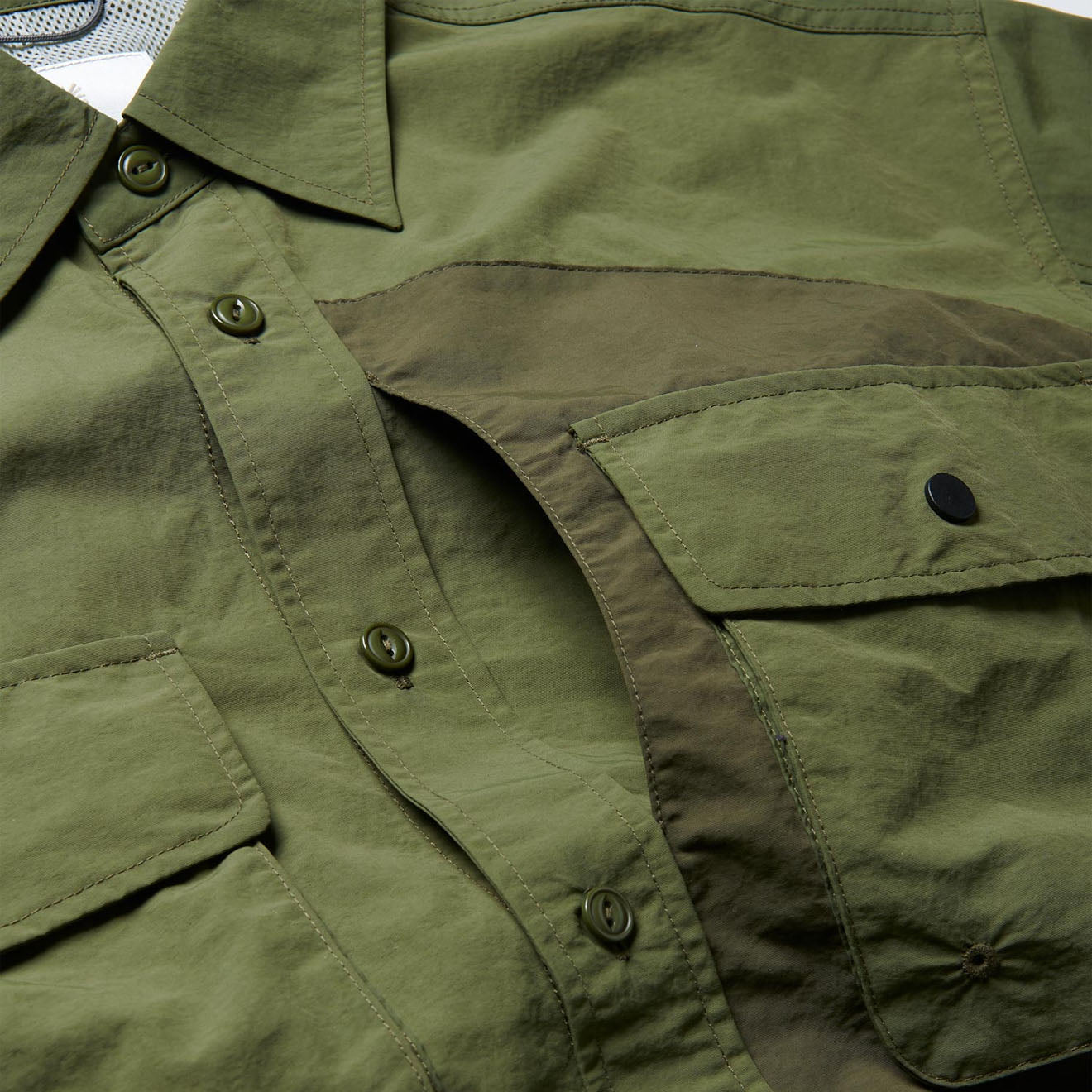 Gramicci Nylon Brentwood Shirt Olive - The Sporting Lodge