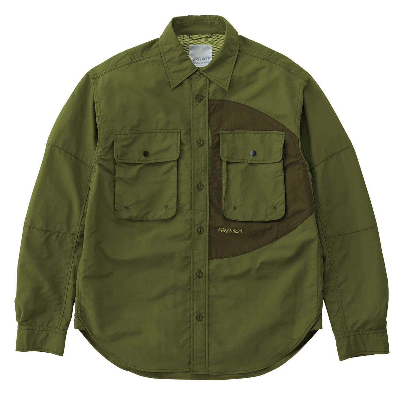 Gramicci Nylon Brentwood Shirt Olive - The Sporting Lodge