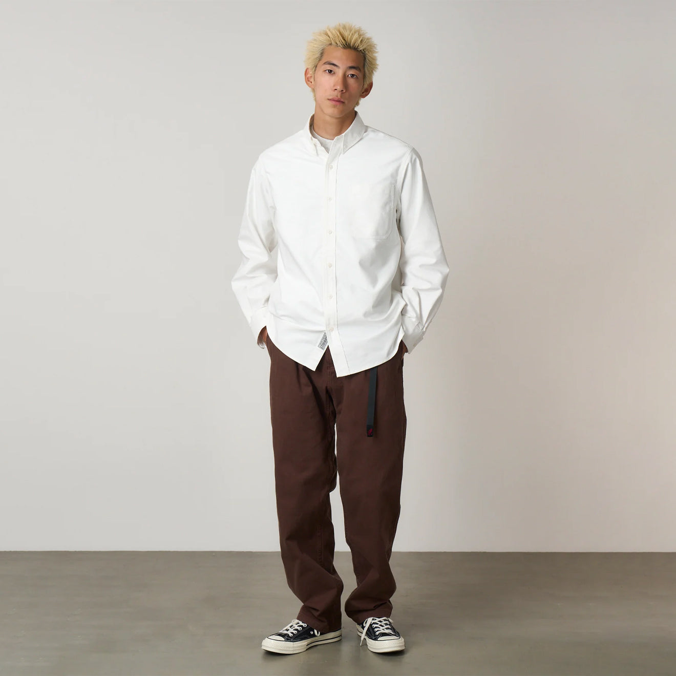 Gramicci Oxford Button Down Stance Shirt White