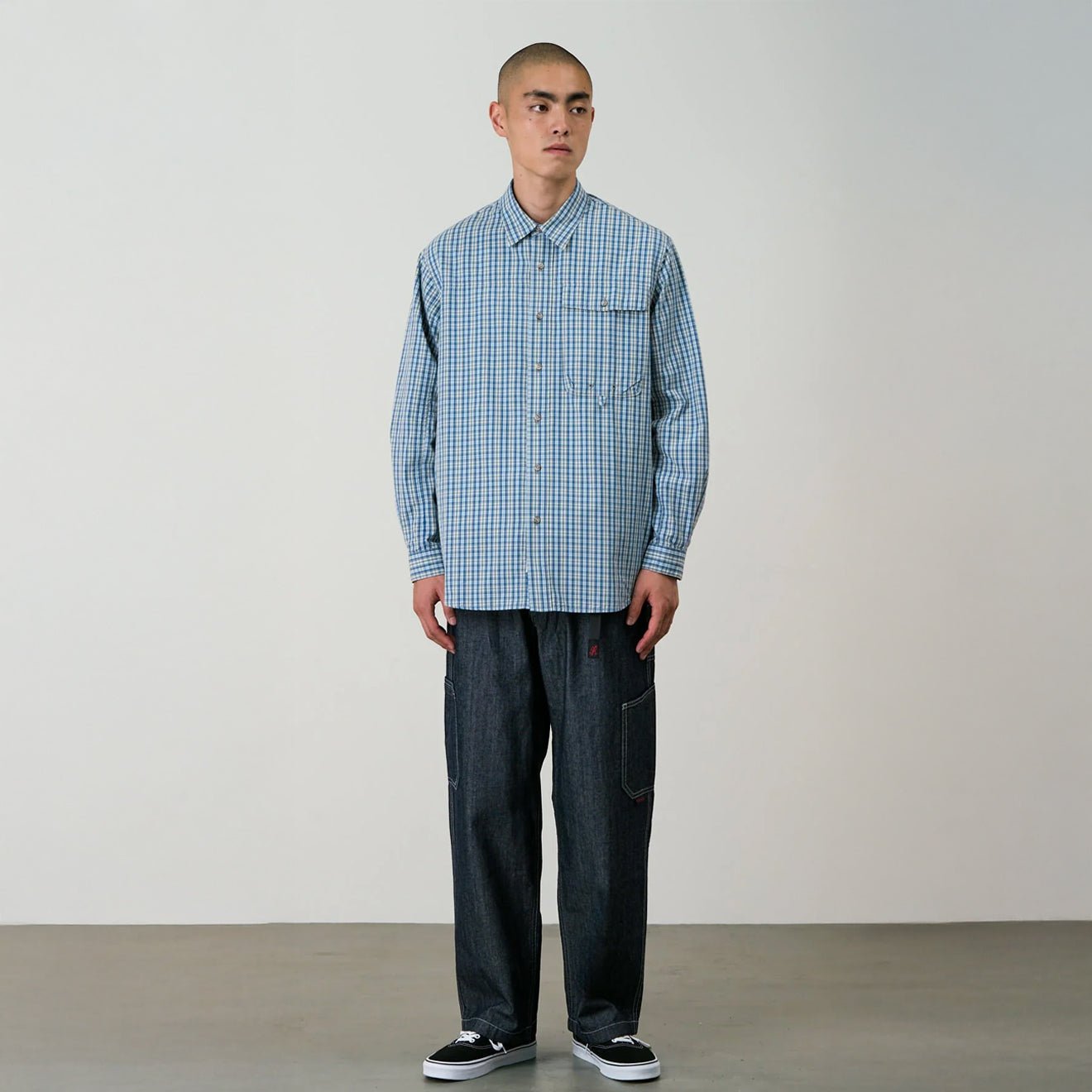 Gramicci Poplin Millwood Shirt Blue
