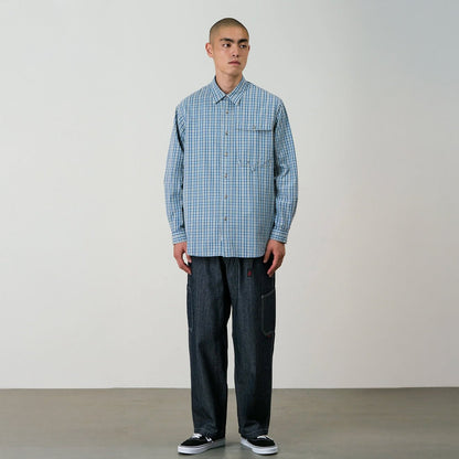 Gramicci Poplin Millwood Shirt Blue