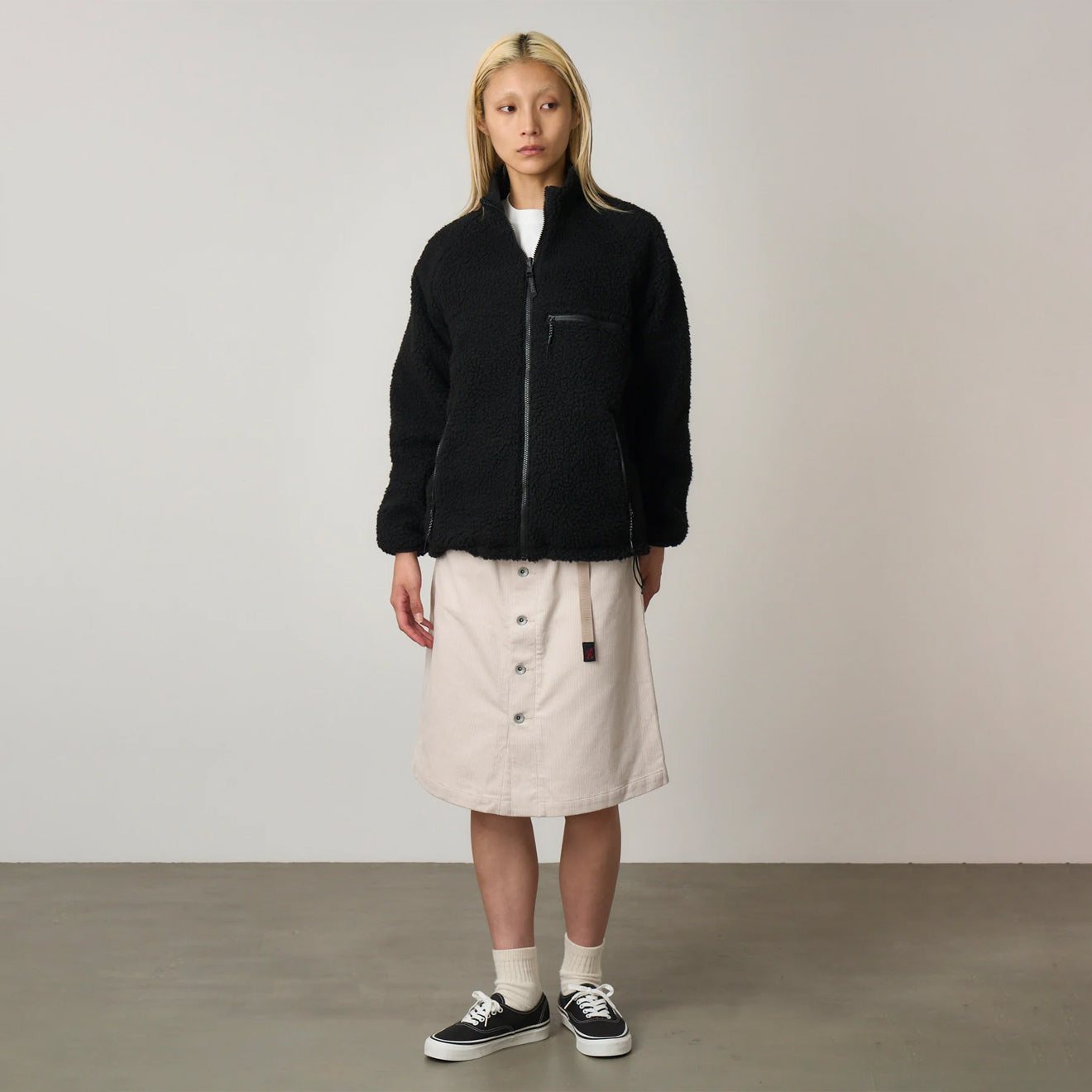 Gramicci Reversible Sherpa Jacket Charcoal / Black