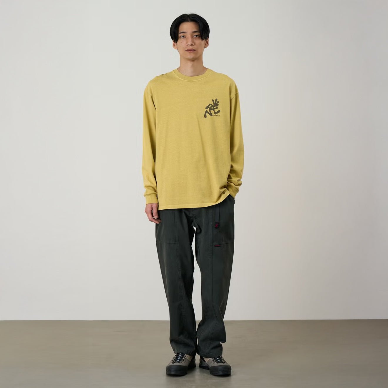 Gramicci Running Man L/S Tee Pigment Dyed Sulphur Pigment