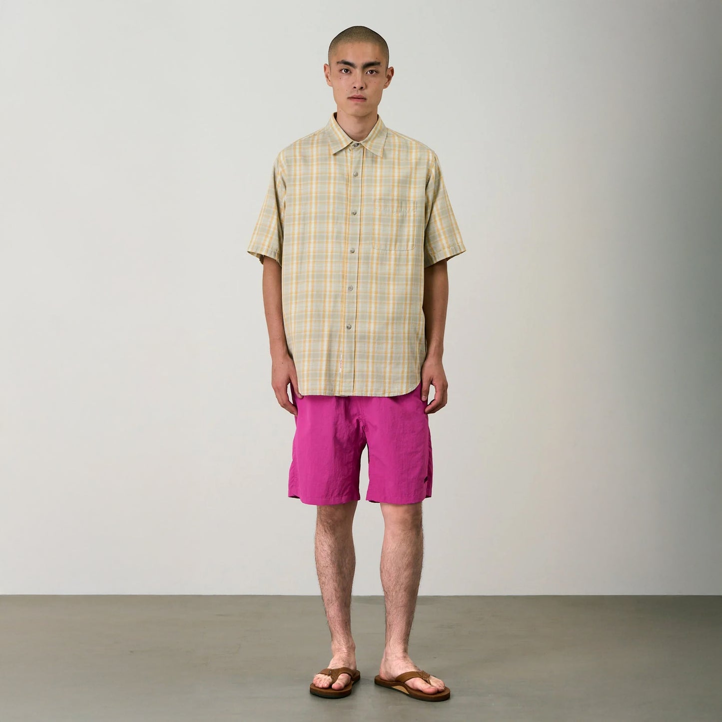 Gramicci S/S Checkered Ombre Shirt Mustard