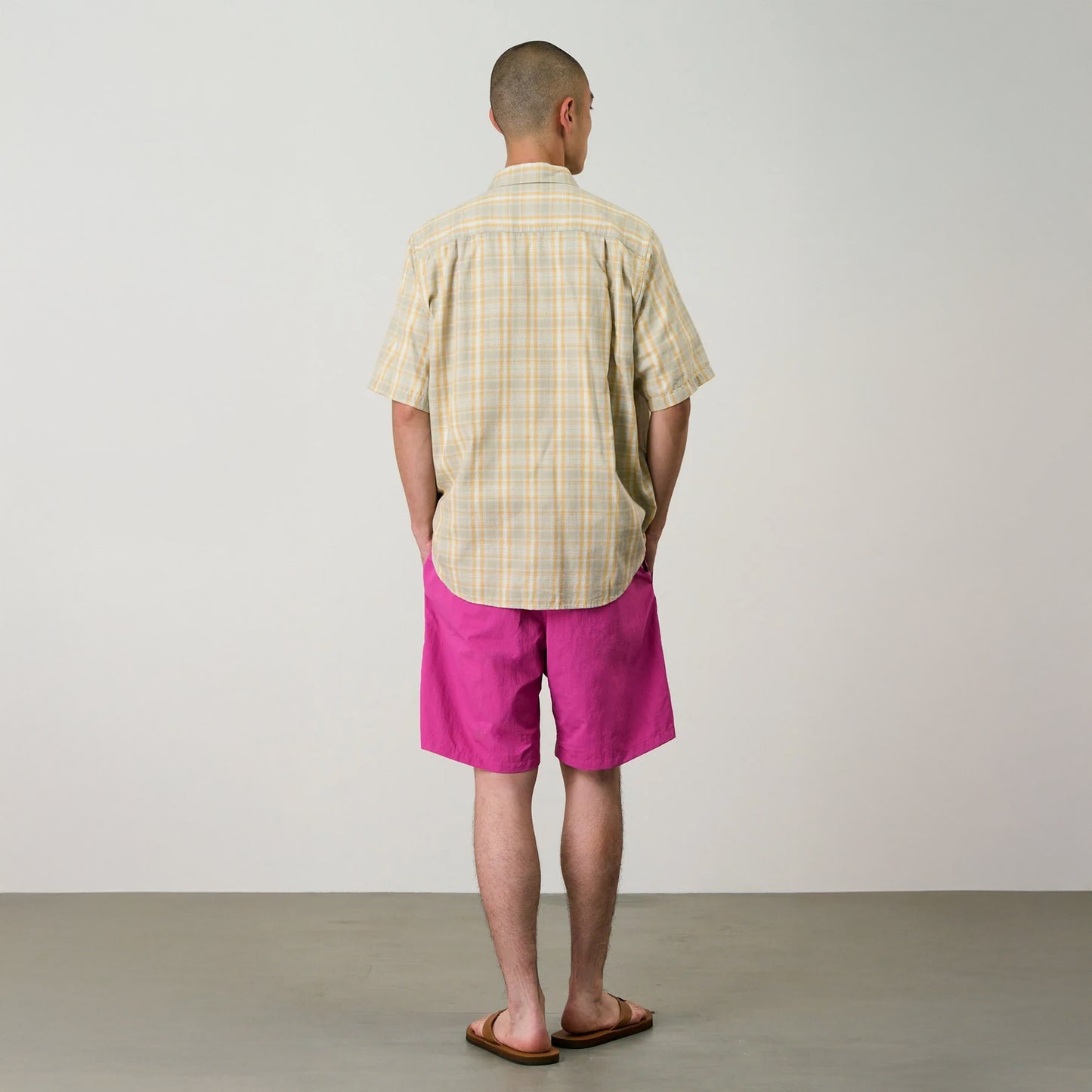 Gramicci S/S Checkered Ombre Shirt Mustard