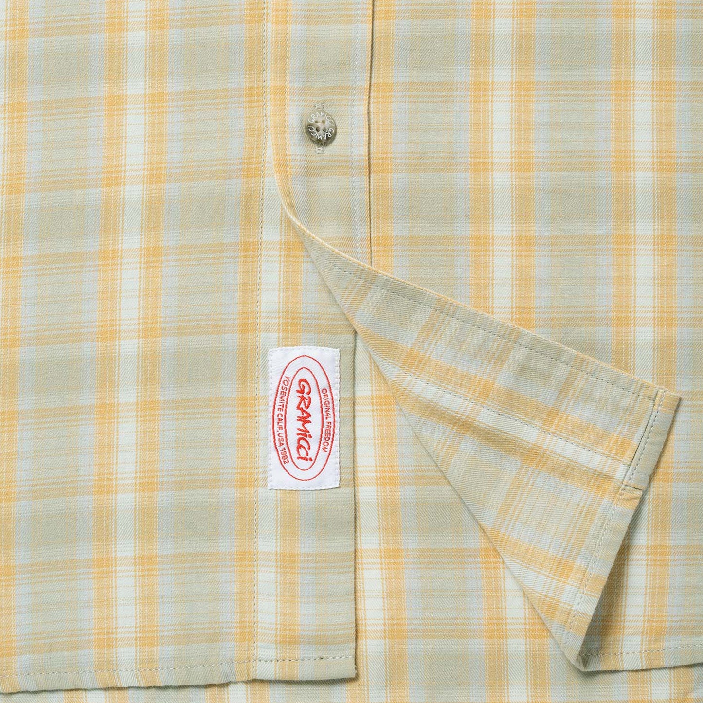 Gramicci S/S Checkered Ombre Shirt Mustard