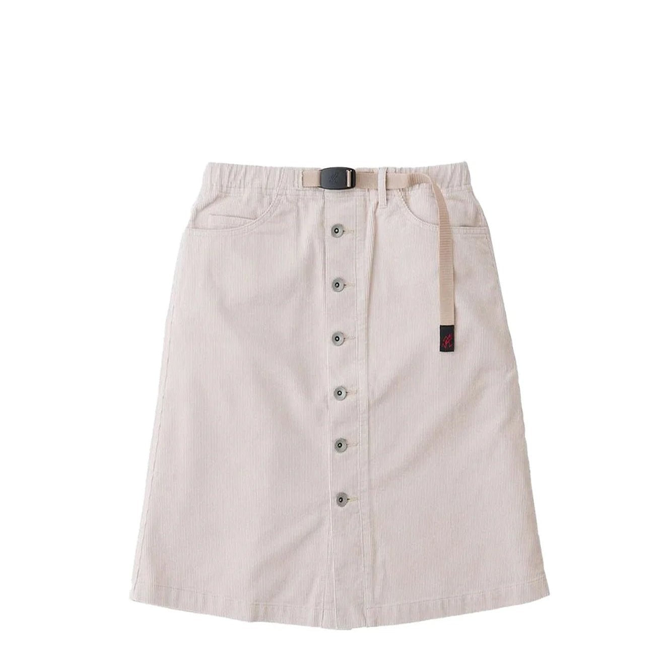 Gramicci Womens Buttoned Down Midi Skirt Bone