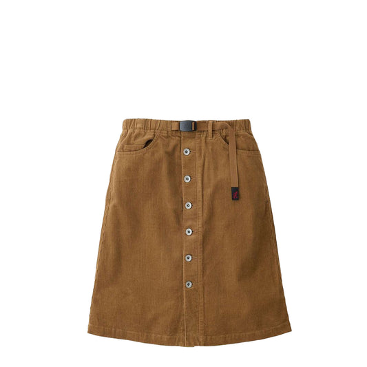 Gramicci Womens Buttoned Down Midi Skirt Camel