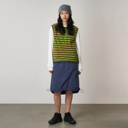 Gramicci Womens Thermal Fleece Pullover Chartreuse Stripe