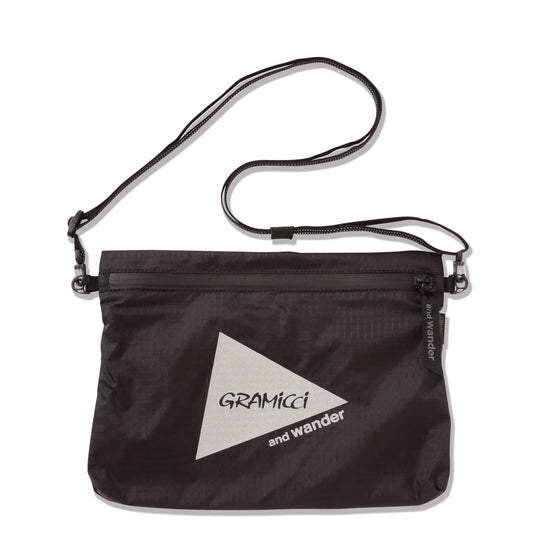 Gramicci x And Wander Nylon Sacoche Black - The Sporting Lodge
