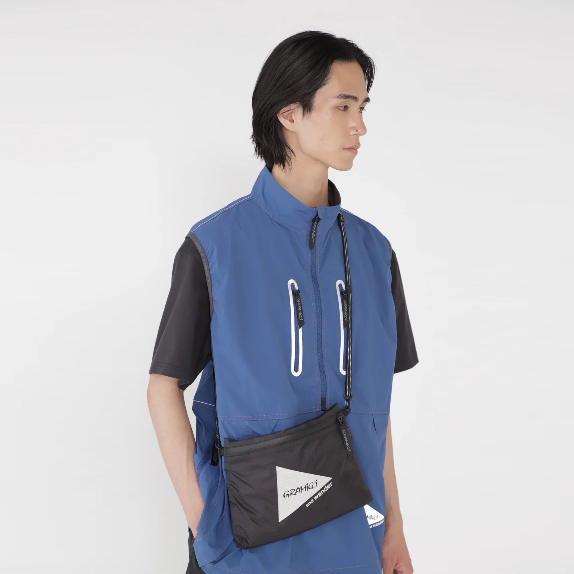 Gramicci x And Wander Nylon Sacoche Black - The Sporting Lodge