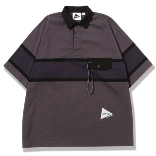 Gramicci x And Wander Tech Rugby Shirt Charcoal