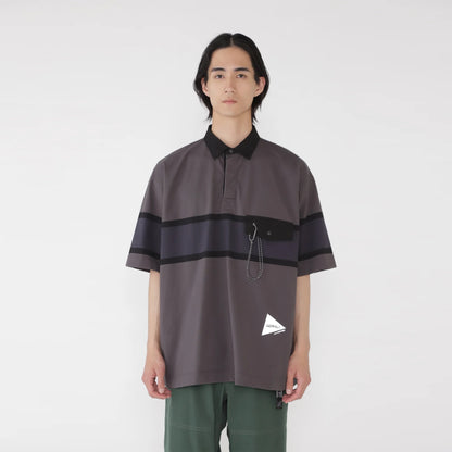 Gramicci x And Wander Tech Rugby Shirt Charcoal