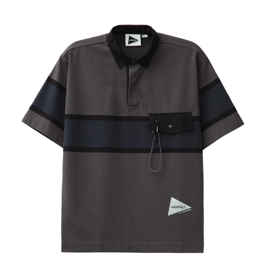 Gramicci x And Wander Tech Rugby Shirt Charcoal