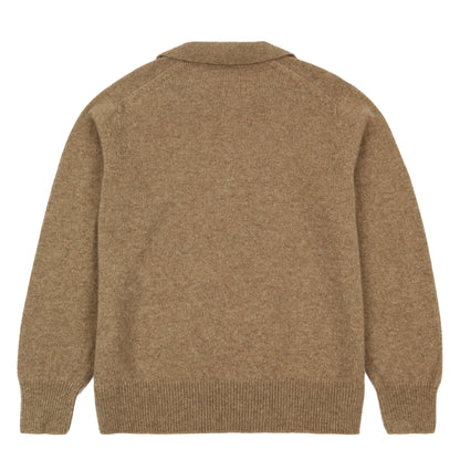 Sunspel Womens Lambswool Polo Mink