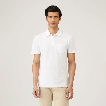 Sunspel Riviera S/S Polo Shirt White