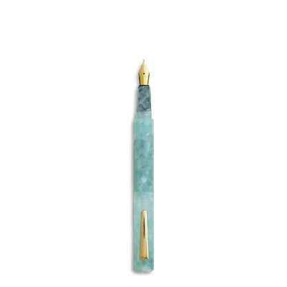 Hightide Attache Marbled Fountain Pen Mint - The Sporting Lodge