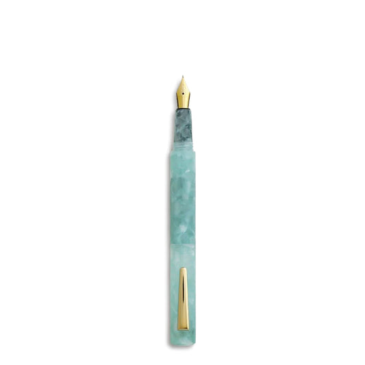 Hightide Attache Marbled Fountain Pen Mint - The Sporting Lodge