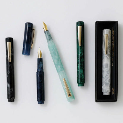 Hightide Attache Marbled Fountain Pen Mint - The Sporting Lodge