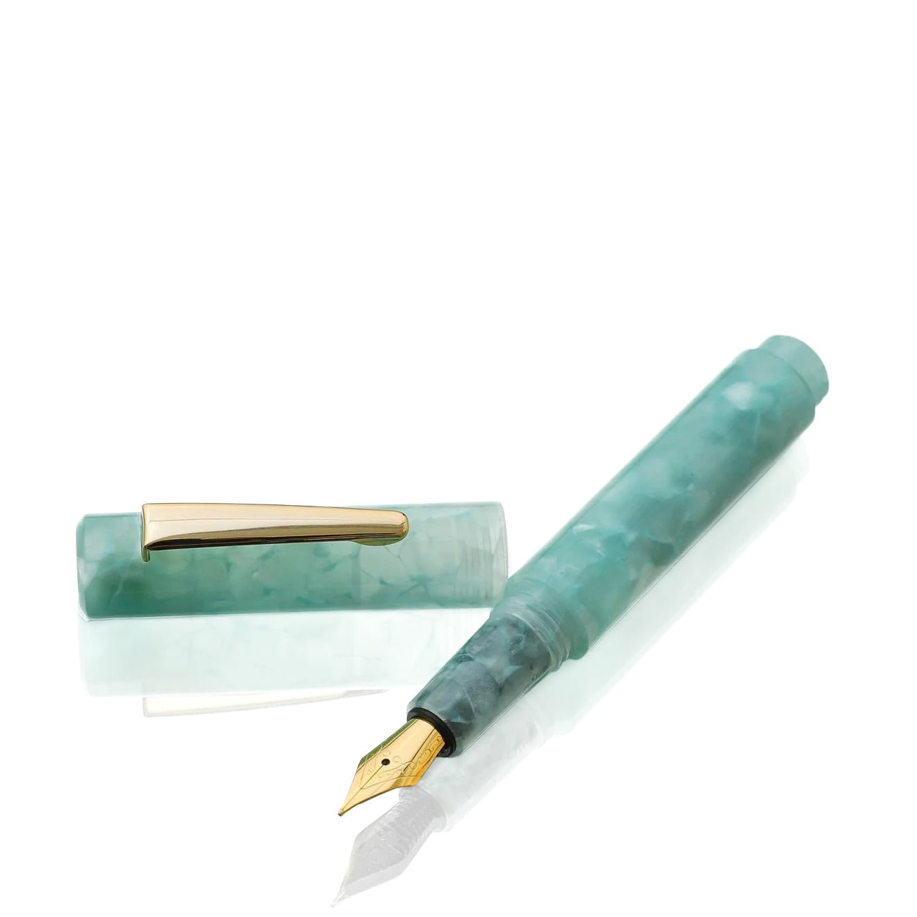 Hightide Attache Marbled Fountain Pen Mint - The Sporting Lodge