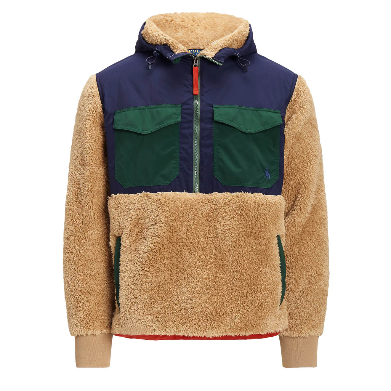 Polo Ralph Lauren Hybrid Hoodie Camel Multi-2