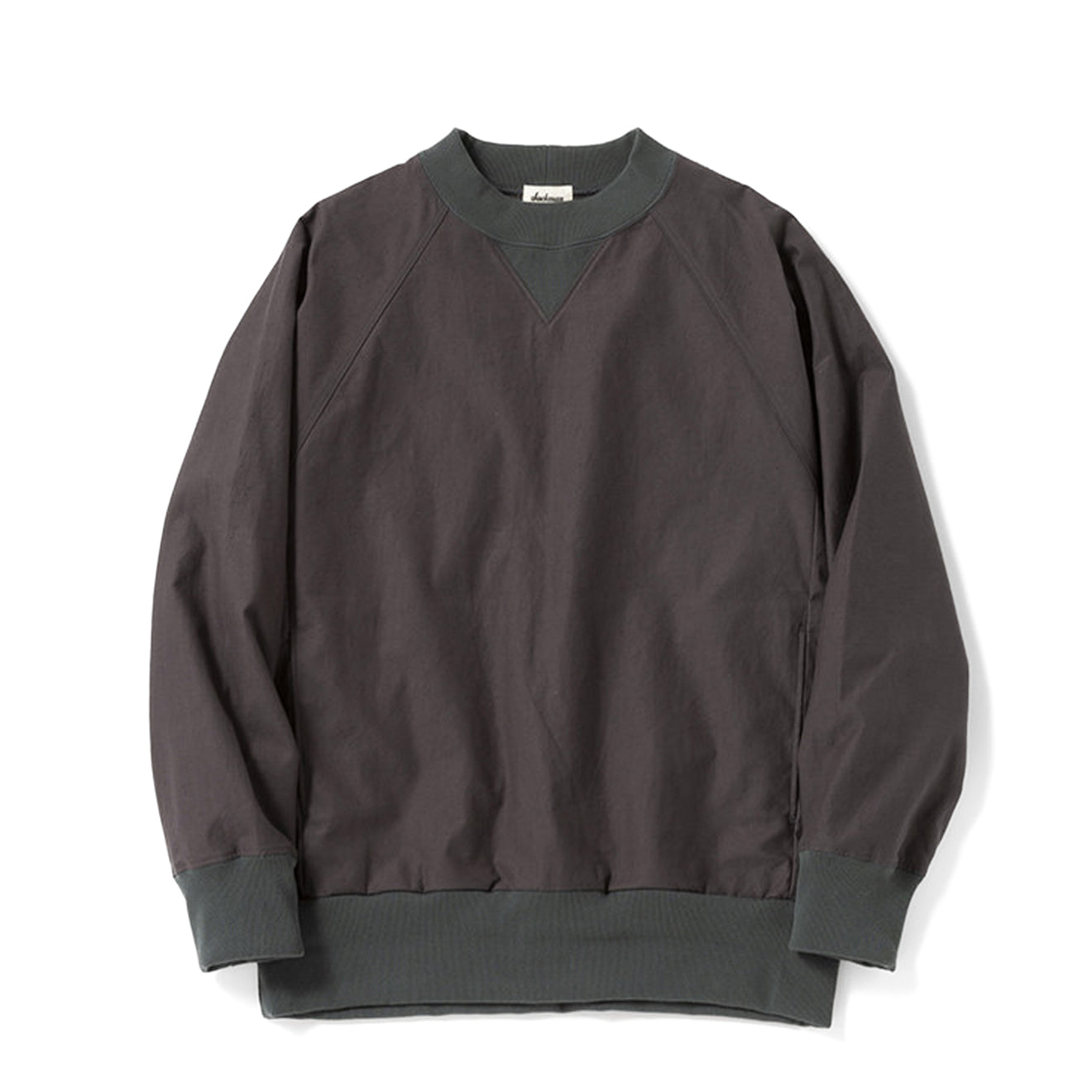 Jackman Back Nep Crew Neck Dark Grey / Green - The Sporting Lodge