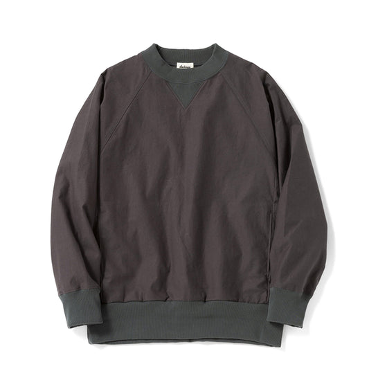 Jackman Back Nep Crew Neck Dark Grey / Green - The Sporting Lodge