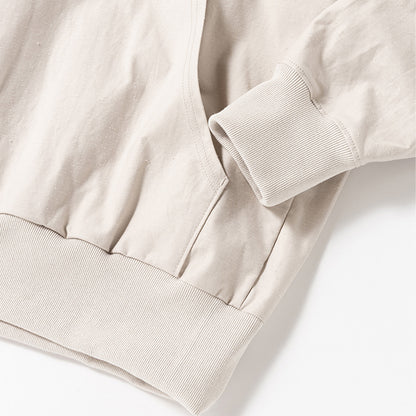 Jackman Back Nep Zip Parka Hooded Sweat Rosin White - The Sporting Lodge