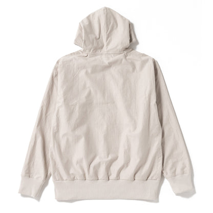 Jackman Back Nep Zip Parka Hooded Sweat Rosin White - The Sporting Lodge