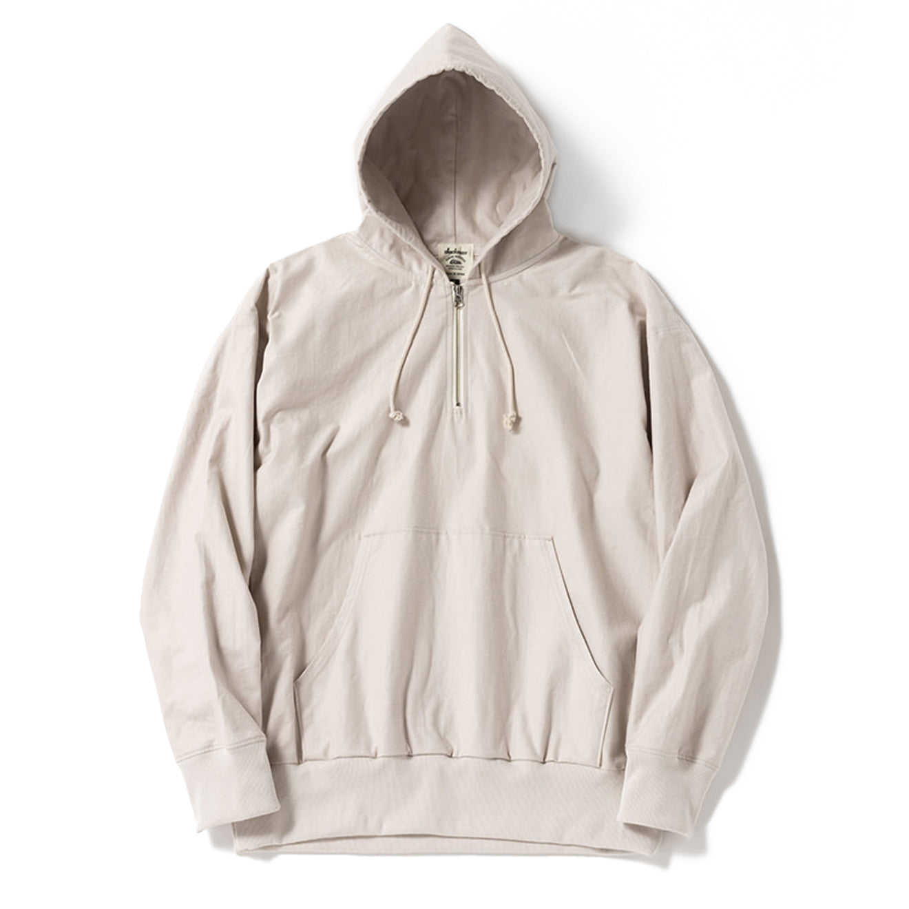 Jackman Back Nep Zip Parka Hooded Sweat Rosin White - The Sporting Lodge