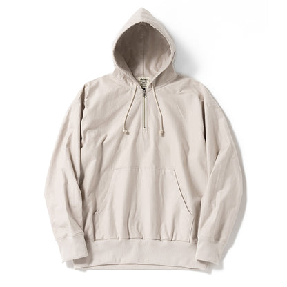 Jackman Back Nep Zip Parka Hooded Sweat Rosin White - The Sporting Lodge