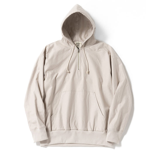 Jackman Back Nep Zip Parka Hooded Sweat Rosin White - The Sporting Lodge
