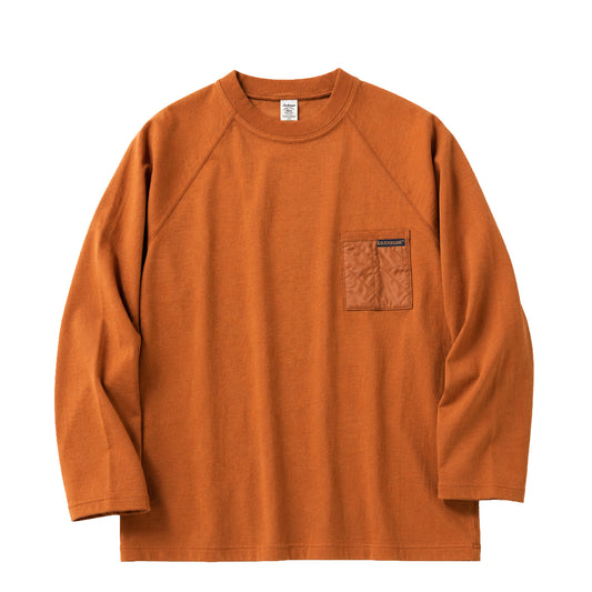 Jackman Dotsume L/S Pocket T-Shirt Brick
