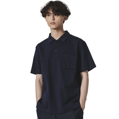 Jackman Dotsume Pocket Polo Navy - The Sporting Lodge