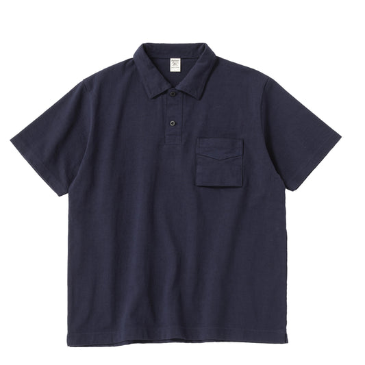 Jackman Dotsume Pocket Polo Navy