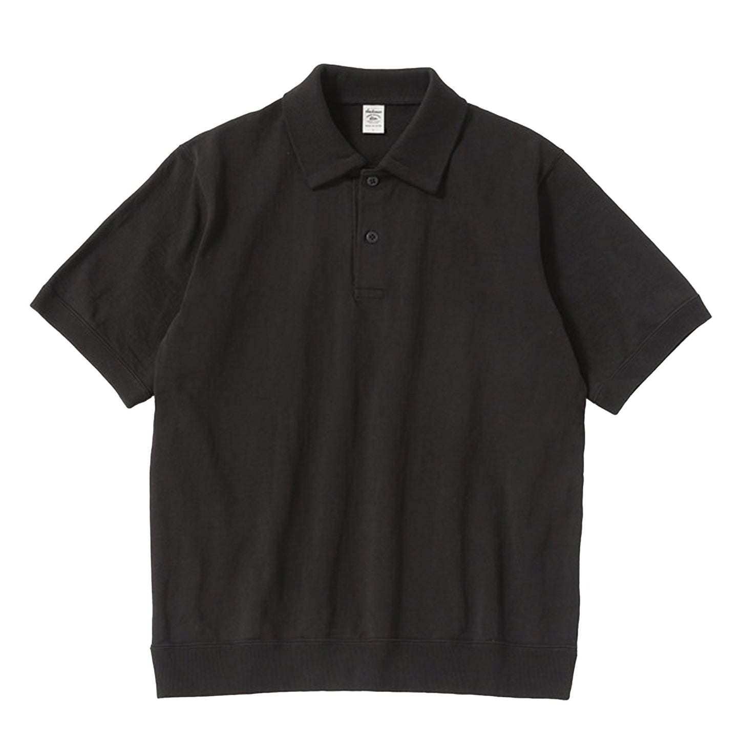 Jackman Dotsume Rib S/S Polo Shirt Black