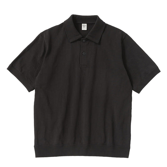 Jackman Dotsume Rib S/S Polo Shirt Black