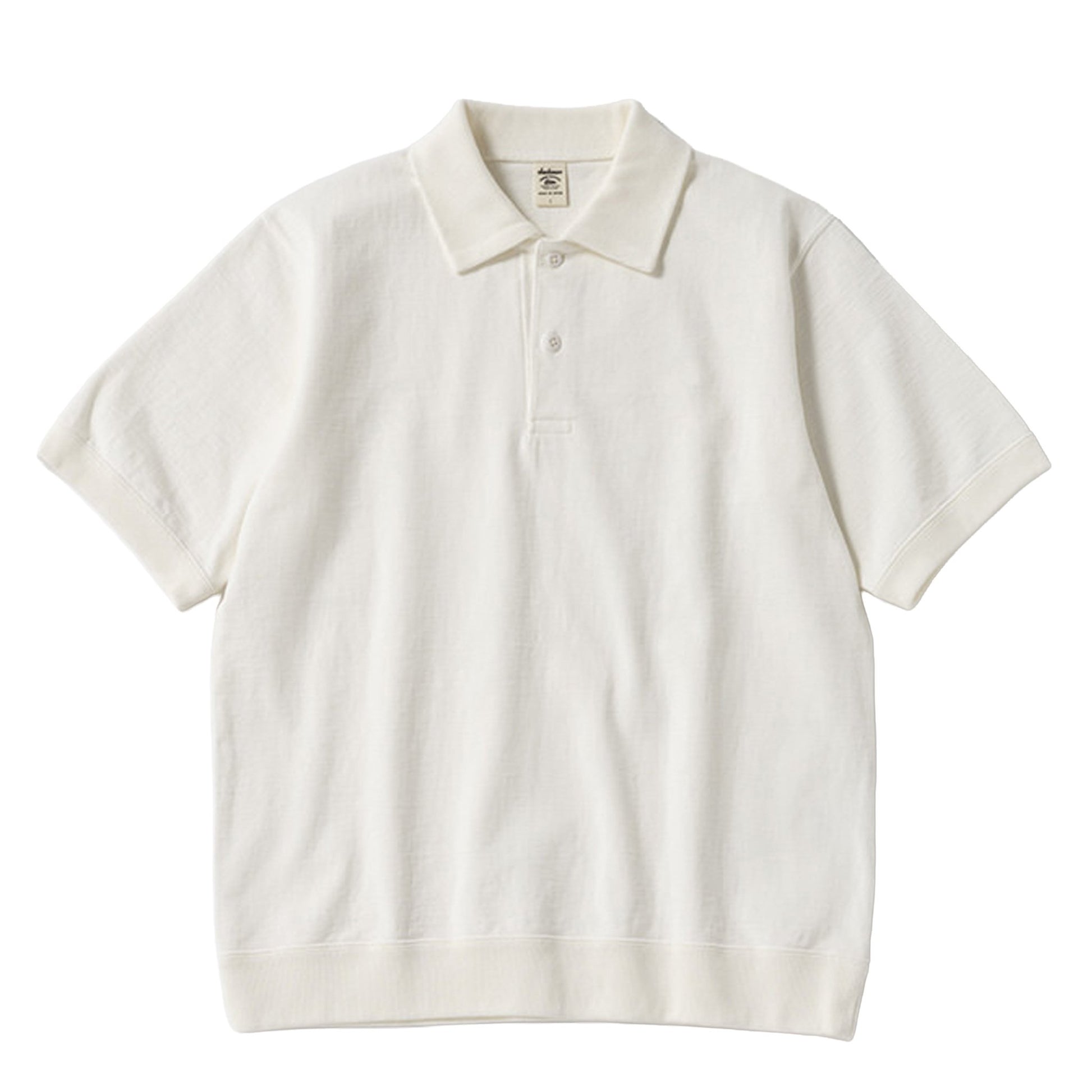 Jackman Dotsume Rib S/S Polo Shirt Off White