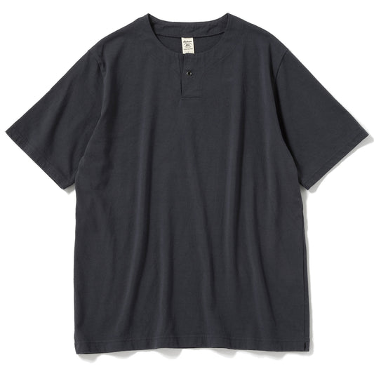 Jackman Henleyneck S/S T-Shirt Dark Blue Gray - The Sporting Lodge