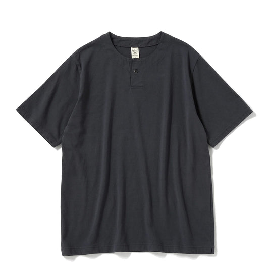 Jackman Henleyneck S/S T-Shirt Dark Blue Gray