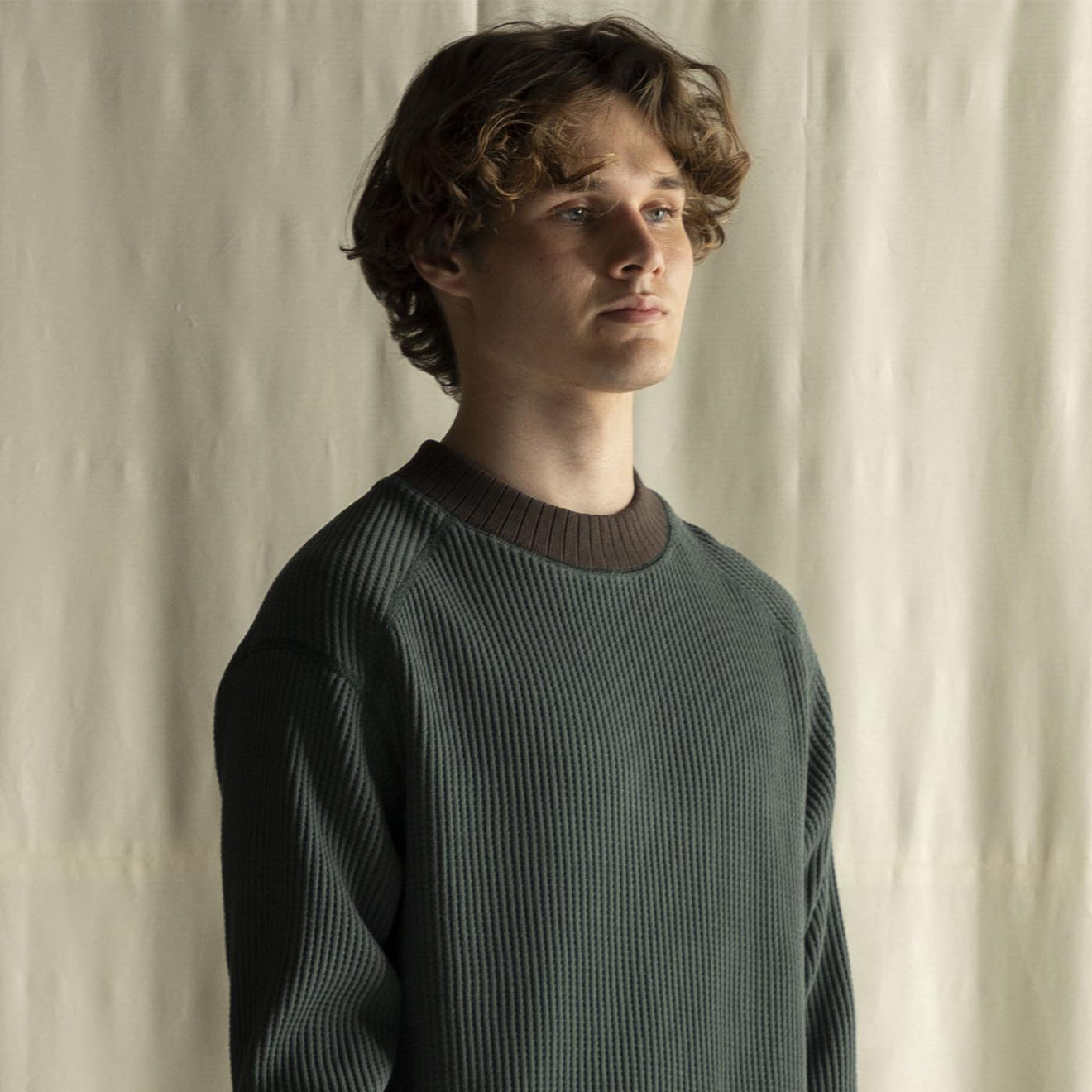Jackman Waffle Mid-neck Ivy / Wood - The Sporting Lodge