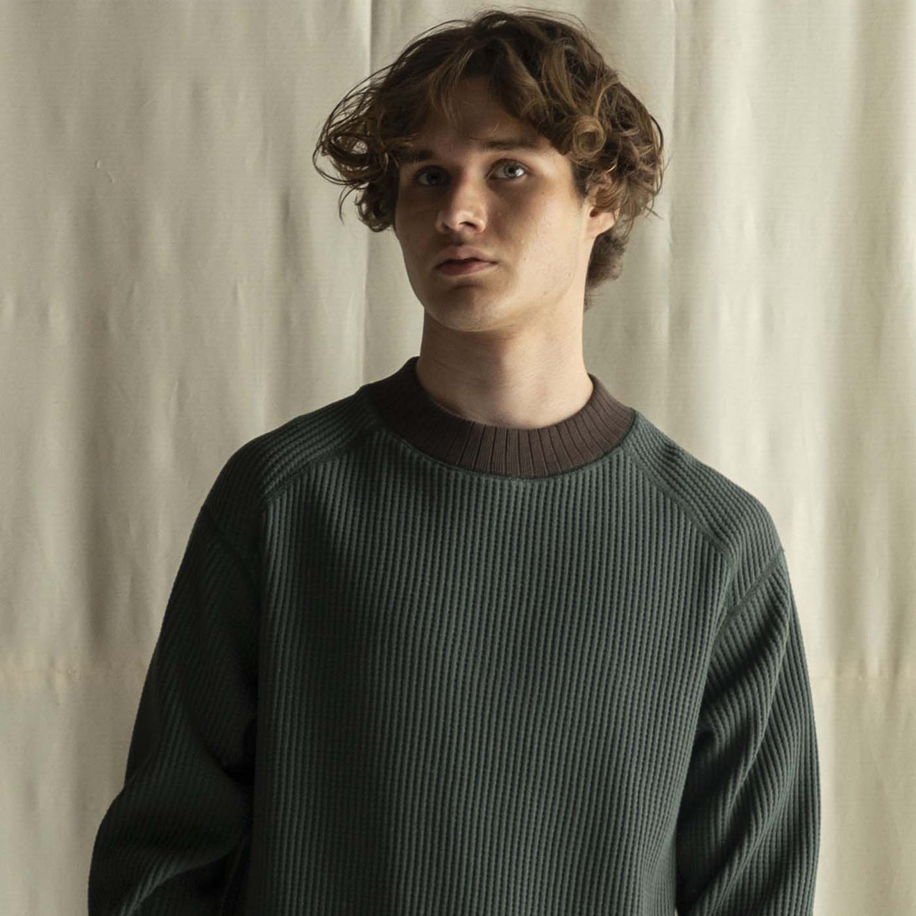 Jackman Waffle Mid-neck Ivy / Wood - The Sporting Lodge