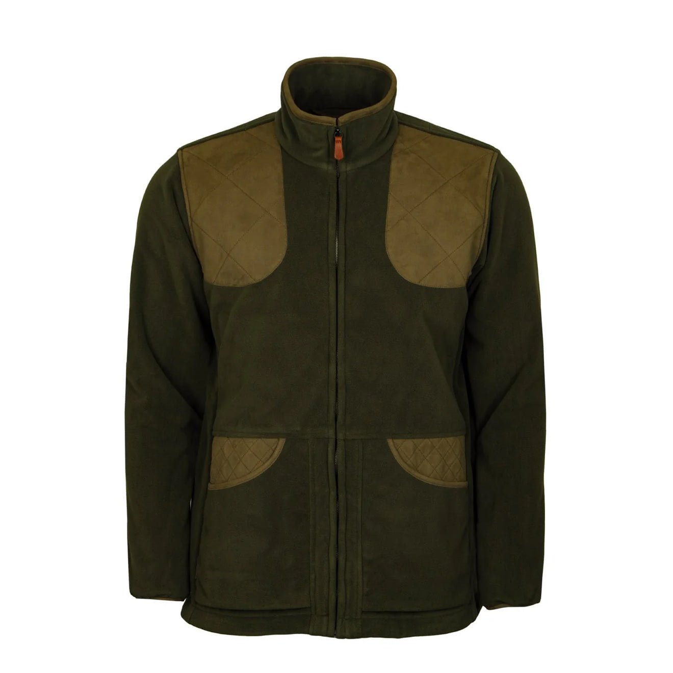 James Purdey Shetland Shooting Fleece Jacket Khaki Green - The Sporting Lodge