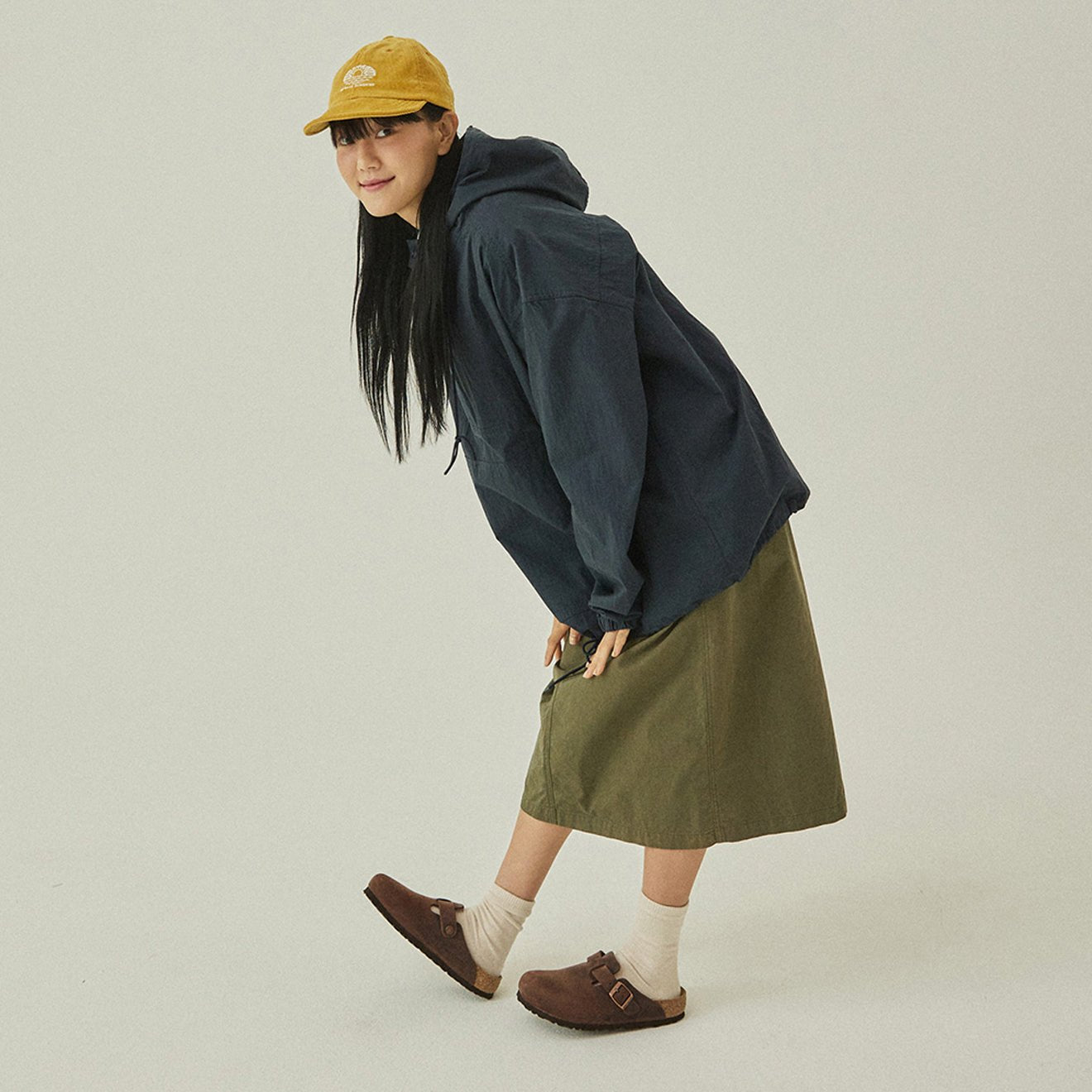 Kappy Button Hoodie Anorak Deep Navy - The Sporting Lodge